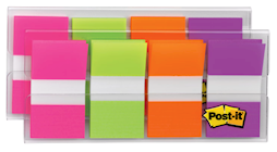 PAGE FLAGS, POST-IT, 0.94", ASSORTED COLORS, 160 FLAGS/CT THUMBNAIL